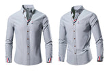 Casual Cotton Soft Thin Men's Shirts Slim Fit Luxury Long Sleeve Shirt Lapels Outwear Streetwear MartLion   