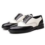 Men's Formal Brogue Shoes Luxury Dress Oxford Designer Casual Leather Mart Lion Black 38 