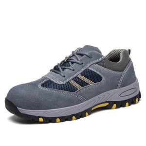 Mens Safety Boots Lightweight Anti-Smash Anti Piercing Steel Toe Work Shoes Summer Construction Site Indestructible Sneakers MartLion