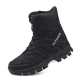 Tactical Military Boots Men's Special Force Desert Combat Army Outdoor Winter Work Shoes Hunting Hiking MartLion Black 40 