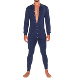 Men's Jumpsuit Retro Burgundy Top Solid Color Split Off Jumpsuit With Hat  Jumpsuit Single Breasted Suit Hooded Pajamas MartLion Navy S 