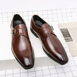 British Men's Dress Shoes Elegant Split Leather Formal Social Oxfords Mart Lion   