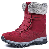 Women Boots Waterproof Snow Boots Warm Plush Winter Shoes Mid-calf Non-slip Winter Female MartLion   