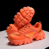Orange Men's Platform Sneakers Breathable Mesh Casual Low Hip-hop zapatillas hombre MartLion   