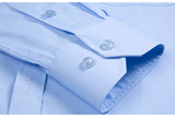 Men's Long Sleeve Standard-fit Solid Basic Dress Shirt Patch Single Pocket Formal Social White Work Office Mart Lion   