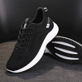 Flying Woven Shoes Spring Breathable Student Trendy Sports Leisure Running Fitness Dancing Flat Soft Sole Mart Lion Black 35 
