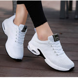Thick-Soled Ladies Sneakers Korean Student Mesh Casual Shoes Breathable Soft Bottom Cushion Running Mart Lion   