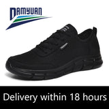 Damyuan Light Running Shoes Breathable Men's Sports Shoes Sneakers Casual Mart Lion Black 6.5 