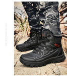 Tactical Boots Men's Waterproof Military With Side Zipper Military Shoes Husband Ultralight Mart Lion   
