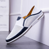 Men's Casual Shoes Genuine Leather White Sneakers Loafers Breathable Sapato Social Masculino Mart Lion   