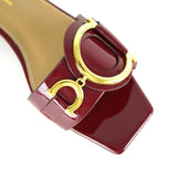 Summer Women's Shoes Genuine Leather Open Toe Luxury Party Fish Mouth Outdoor Beach MartLion wine red 35 CHINA