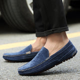 Suede Leather Men's Loafers Luxury Casual Shoes Boots Handmade Slipon Driving Moccasins Zapatos Mart Lion   
