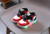 Spiderman LED Light Shoes Boys and Girls Light Kids Sports Shoes Mesh MartLion   