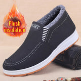 Old Beijing Cotton Shoes Men's One Step Anti slip Soft Sole Plush Thickened and Warm Elderly Cotton Boots MartLion   