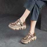 Women Sandals Summer Shoes Genuine Leather Covered Toe Soft Casual Walking Hollow MartLion   