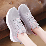 Flying Woven Shoes Spring Breathable Student Trendy Sports Leisure Running Fitness Dancing Flat Soft Sole Mart Lion   