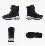 Rotating Button Men's Boots Plush Warm Snow Winter Shoes Waterproof Anti Slip Hiking Outdoors Desert Combat MartLion   
