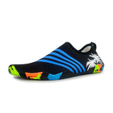 Women's and Men's Kids Water Shoes Barefoot Quick-Dry Aqua Socks for Beach Swim Surf Yoga Exercise Diving Sports Sneakers Mart Lion BLACK BLUE 36 