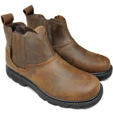 Spring Autumn Men's Boots Retro Men Chelsea Leather Ankle Zapatos Mart Lion Yellow Brown 38 