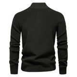 Zipper Mock Neck Pullover Sweaters for Men Warm Winter Cotton Knitted Men's Sweaters MartLion   