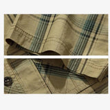 Short Shirt Casual Style Obesity Men's Summer Pure Cotton Plaid Loose Short Sleeve Shirts Man MartLion   