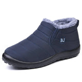 Boots Men Snow Outdoor Mens Fur Shoes Men's Winter Boots Ankle Boots Waterproof Men Shoes Work Shoes Footwear MartLion 296blue 40 