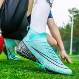  Football Boots Men's Breathable Soccer Cleats Kids Boy Soccer Shoes Outdoor Trainers Ag Fg Tf Mart Lion - Mart Lion