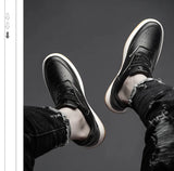 Men Leather Invisible Inner Height Increasing Shoes Outdoor For With Thick Soles Men Shoes Formal Shoes MartLion   