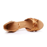 The game Latin Dance Shoes for Women Party Ballroom Performances Sandals Summer Indoor Soft Bottom High Heel Tango Jazz MartLion - Mart Lion
