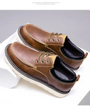 Men Leather Shoes Business Casual Shoes Flat Sole Casual Shoes Shock-Absorbing Footwear Wear-Resistant MartLion   