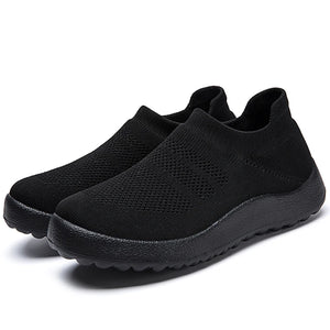 Men's and Women's Sports Shoes Platform Oversized Tennis Light Knit Casual  Free of Freight MartLion black 36 