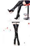 Women Thigh High Boots Men's Leather Cosplay Shoes Over The Knee Pointed Toe Side MartLion   