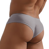 Style Modal Panties Jockstrap Men's Briefs Soft Slip Underwear Brief Underpants Slipy AD7211 Mart Lion AD325-LightGrey M 1pc