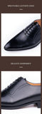 Oxford Brogue Formal Dress Leather Shoes Men's Shoes Handmade Genuine Leather Shoes Original Leather MartLion   