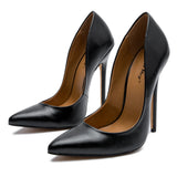 High Heels Shoes Women Pumps Large White Stiletto Heel Patent Leather Office Wedding Shoes Hey