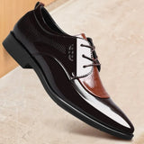 Pointed Toe Shoes Men's Formal Leather Increase Casual Youth British 's Oxford MartLion Brown 38 