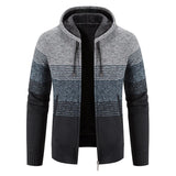 Autumn Winter Warm Cardigan Male Thick Knit Sweaters Fleece Coat Men's Zip-Up Jacket Knitted Jumper Hooded Sweatshirt Clothing MartLion   