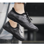 Men's Walking Driving Shoes Flat Office Dress Car Leisure Microfiber Leather Mart Lion   