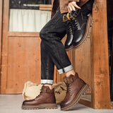 Golden Sapling Work Boots Leather Men's Casual Shoes Leather Tooling Boot Classics Punk Style Men Leisure Shoe MartLion