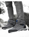 Men's Boots Waterproof Leather Sneakers Super Warm Military Outdoor Hiking Winter Work Shoes Mart Lion   