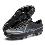 Men's Soccer Shoes Indoor Soccer Boots Outdoor Breathable Football Field Tf Fg Grass Training Sport Footwear Mart Lion Black cd Eur 32 