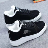 Winter Women Ankle Boots Woman Warm Plush Vulcanized Shoes Casual Walking Sneakers Female Flats Lace-up Ladies Snow Shoes MartLion
