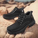 Leather Outdoor Boots For Men's Slip On Casual Leather Handmade Waterproof Hiking Boot Masculino Para Trabalho MartLion   