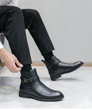 Oxford Men Shoes Leather Party Chelsea Dress Shoes Men Formal Boots For Men Classic Brogue Social Shoe male MartLion