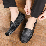 Super Soft Men's Loafers Genuine Leather Casual Shoes Classic Moccasins Light Boat Footwear Mart Lion   
