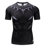 Polyester Men's Running T Shirt 3D Panther print Quick Dry Fitness Shirt Training Exercise Clothes Gym Sport Shirt Top MartLion MTRG-2213 S 