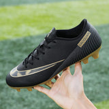  Men's Soccer Shoes Kids Football Ankle Boots Children Leather Soccer Training Sneakers Outdoor Cleats Mart Lion - Mart Lion