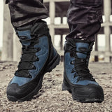 Men Leather Boots Mens Desert Waterproof Work Safety Shoes Climbing Hiking Ankle Men Outdoor Boots MartLion