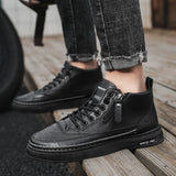 Men Boots Winter Top Leather Shoes Cotton Shoes Ankle Boots Casual Outdoor Shoes Male Sneakers MartLion   