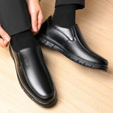Leather Men's Casual Shoes Light Loafers Breathable Formal Dress Slip-on Driving MartLion   